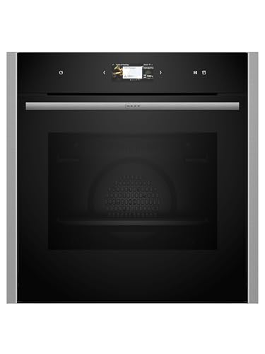 NEFF B24FS33N0, N 90, Einbau-Dampfbackofen, Integrierbarer Backofen 60 x 60cm, Slide&Hide, Full Touch TFT-Display, Multipoint Bratenthermometer, Soft Open & Close, Schwarz