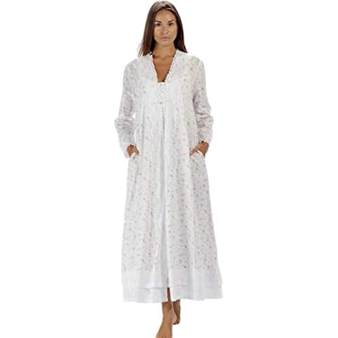 The 1 for U Dressing Gown - Long Womens Robe, Lilac Rose, XS Cover