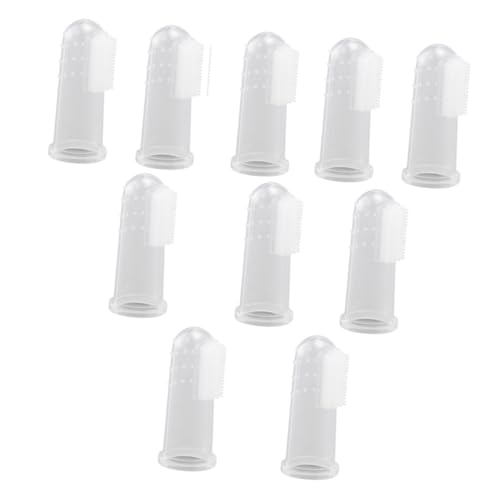 CIYODO Pet Care Kit 20pcs Finger Toothbrushes for Dogs and Cats Silicone Pet Brush Practical