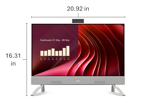 Image of Customized Dell All-in-One Desktop DEC24250, 23.8 inch FHD Touch Display, Intel Core 7 150U, 16GB-64GB RAM, 512GB-2TB SSD, Windows 11 Home, Compact Business Computer