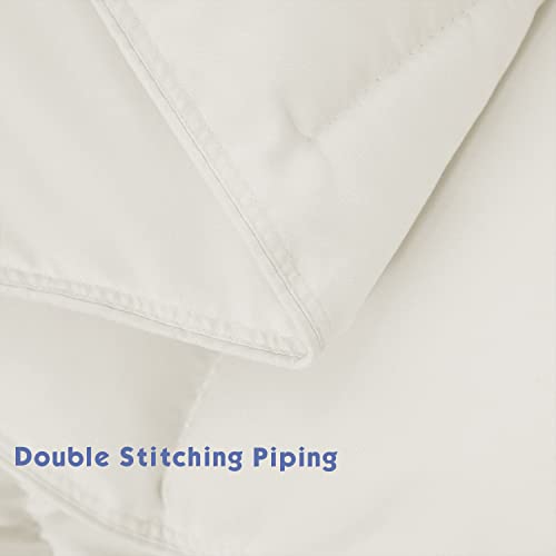 Hig 3Pc Down Alternative Comforter Set - All Season Reversible Comforter With Two Shams - Quilted Duvet Insert With Corner Tabs - Box Stitched - Super Soft, Fluffy (King/Cal King, Ivory) #TOP5