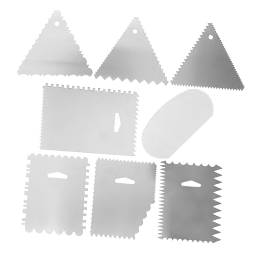 Ciieeo Raspadores Para Hornear Casa 8 Piezas Espátula Para Decoración De Pasteles Raspador Decoración