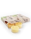 Shortie's Candle Company Wild Lemongrass Premium Tealight Candles Multi Pack - 12 Yellow Highly Scented Tea Lights - Beautiful Candlelight - Made in the USA - Fresh & Clean Collection