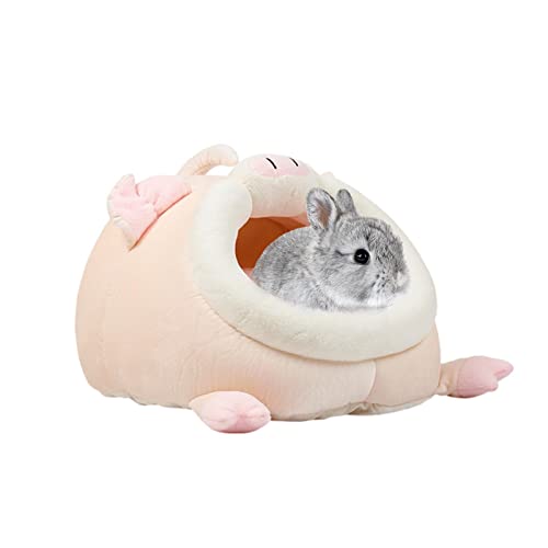 Halatua Lit de Cochon d'Inde - Maison de Hamster Douce et Confortable - Nid Chaud pour Animaux de Compagnie en Forme de Cochon Mignon, Petit lit pour Animaux de Compagnie pour Cochon d'Inde