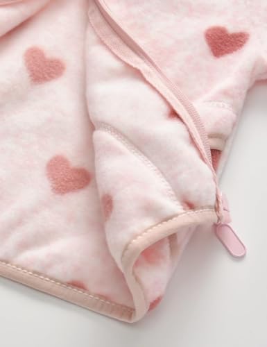 Image of Kids Printed Polar Fleece Jacket Toddler Baby Boys Girls Autumn Winter Warm Sherpa Lining Outerwear Soft Lightweight