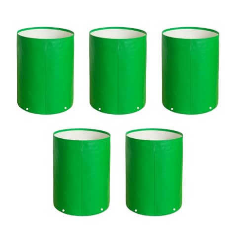 Image of HDPE UV Treated 340 GSM Plant Growing Bags for Terrace Gardening Easy to Use 12 x 15 Inch - Pack of 5