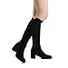 DREAM PAIRS Women's Knee High Stretchy Fashion Boots,Size 7.5,Black,JENNIFER-3