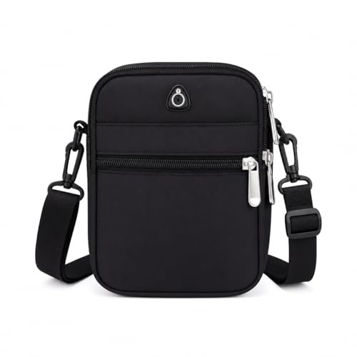 Bolsa Tiracolo Com 4 Compartimentos (Preta)