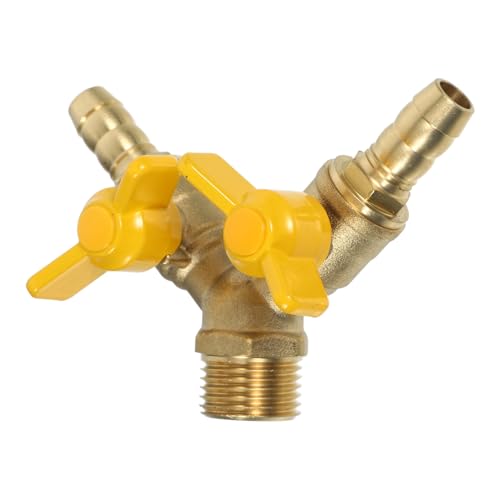 Garneck Válvula de Bola de Gas 3 Vías Válvula de Cierre de Manguera Accesorios de Plomería para Gas Doméstico E Industrial Resistente y Ligera Control Preciso del Flujo
