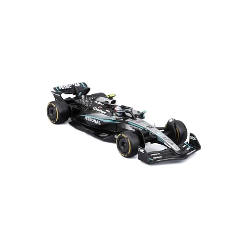 Bburago - Mercedes-AMG W16 2025#12 Antonelli, Auto Diecast in Scala 1:43 con Teca Espositiva, Replica Dettagliata F1 Mercedes, Basetta Inclusa, Licenza Ufficiale, Età Consigliata 14+ Anni