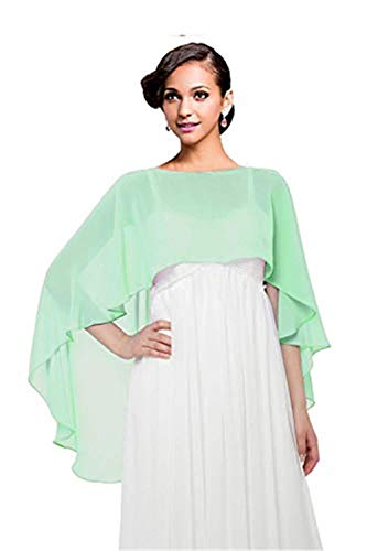 Bridal Womens Chiffon Shawl Wrap Bridal Wedding Cape Evening Prom Ball Wraps