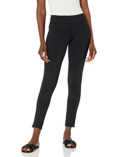 DKNY Women's Signature Straight Leggings Tights, Black, Large