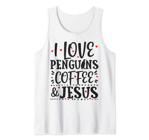 Christian Penguin Lover Jesús Lindo Regalo Adolescentes Niñas Mujeres Camiseta sin Mangas