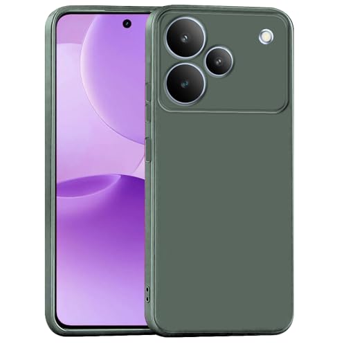 Image of Back Cover for Realme P4 Pro 5G | Full Camera Protection | Premium Liquid Silicon Case | Flexible Bumper Case for Realme P4 Pro 5G (Military Green)