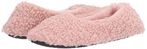 Hue Women's Faux Fur Ballerina Shue Slipper Socks, Black, 9 10 Us #TOP6