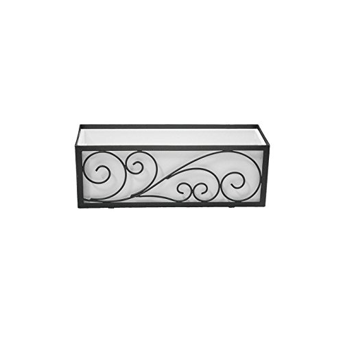 Regalia Tapered Iron Window Box with Bronze Liner 24 inches