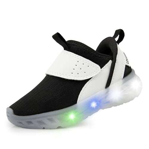 LOUGSIN Toddler Boys Girls Light Up Shoes Led Flashing Running Sneakers Zyteo for Toddler Little Kid