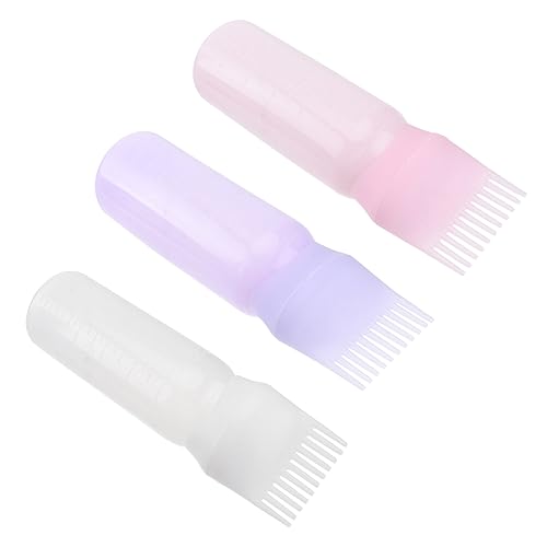 Gogogmee 3 Pack Hair Dye Bottles Scale Lines Styling Applicator Bottle for Hair Coloring