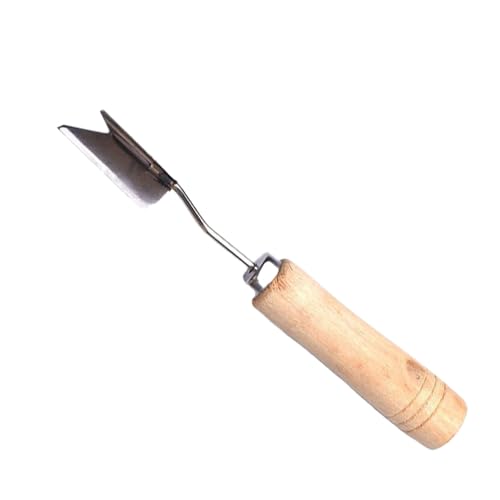 V型パイナップルナイフピーラー目取り器三叉工具家庭用厚手ステンレス果物削り皮むき器2点 (シルバー)