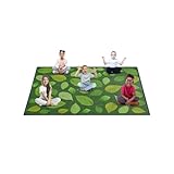 ABCarpet Green Leaf Rug 6'5''x8'5'' Green Leaves Classroom Rug Outdoor Leaf Area Carpet for Living Room, Bedroom, Kids Room, Nursery and Elementary
