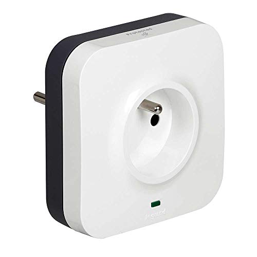 Prise protégée 2P+T + 2 prises RJ45 avec parafoudre