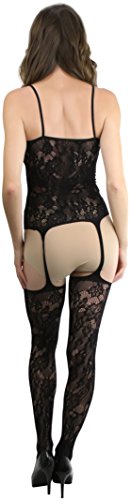 Image of ToBeInStyle Women's Bodystocking Bustier Garter Lingerie Suspender Thigh High Stockings