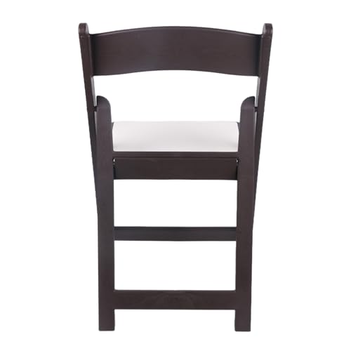 Image of BTEXPERT Resin Folding Chair Vinyl Padded Seat Indoor Outdoor Lightweight Set for Home Event Party Picnic Kitchen Dining Church School Weddings Set of 12 Brown