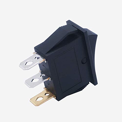 Mxuteuk KCD3-101N-4C-MY 8Pcs 12V Illuminated Rocker Switch Toggle Power Spst On-Off Switch Snap-In 3 Pin 2 Position Red Yellow Green Blue Led Light thumb #5