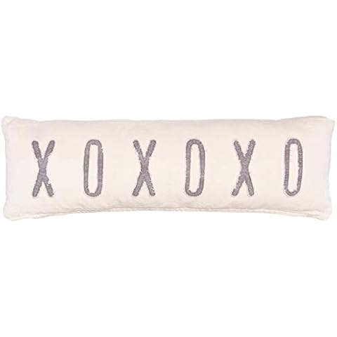 Mud Pie Washed Canvas XOXOXO Long Pillow Cover