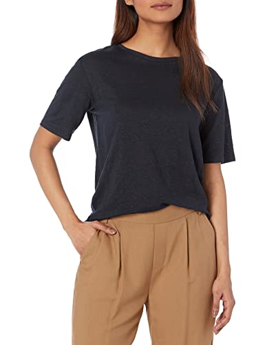 Image of Vince Women's Linen S /S Relaxed Crew