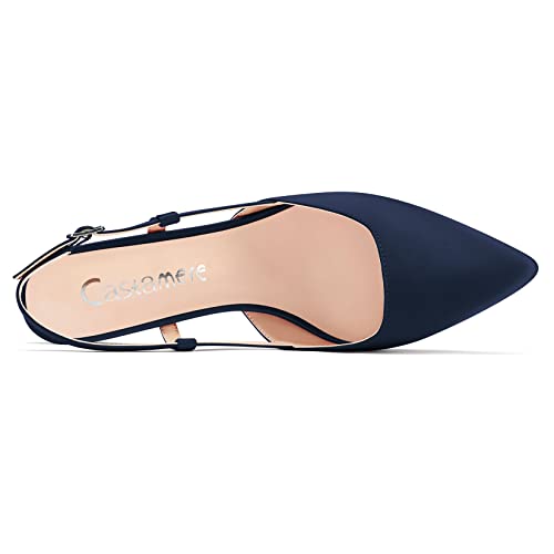 Castamere Low Kitten Heel Pointed Toe Pumps Women Slingback Slip-on Sandals Wedding Office Party Dress 1.4 Inches Heels4