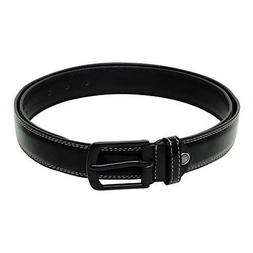 Image of ZORO Black Vegan Leather Belt for Men | TX10DS |Size 40