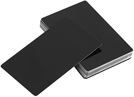 Cartes de visite en métal anodisé noir et 5 couleurs pour personnalisation laser