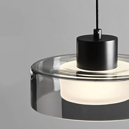 Suspension verre laiton brossé noir design haut de gamme LWX