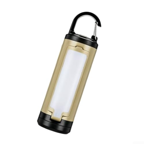 4-in-1 Foldable Camping Lantern Rechargeable USB Rechargeable LED Camping Light IPX4 Waterproof ABS Portable Tent Lantern with Hook for Hiking