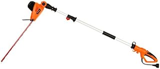 GARCARE 4.8-Amp Multi-Angle Corded Pole Hedge Trimmer with 20-Inch Laser Blade, Blade Cover