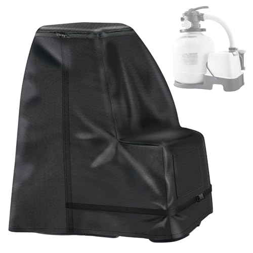 Poolpumpe Abdeckung, Pumpenhäuschen für Poolpumpe Sandfilteranlage Abdeckung Poolpumpenabdeckung 600D Oxford Vollstndige Abdeckplane (70x65x53cm)
