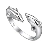 DEARMAMY Design Open Ring for Women Adjustable Silver Ring as Fashion Finger Jewellery for Special Occasions and, Copper, No Gemstone
