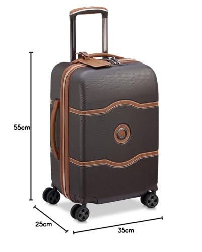 Delsey Chatelet Air 2.0 55cm Hardcase 4 Double Wheel Cabin Luggage Trolley Brown - 00167680106