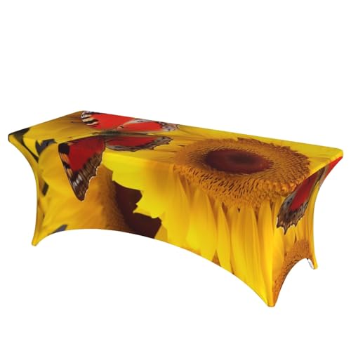 Nappe extensible pour buffet de jardin motif champêtre soleil