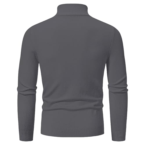 Men's Quarter Zip Sweaters Slim Fit Mock Neck Pullover Casual Stand Collar Long Sleeve Knitted Sweaters Fall Jumper2