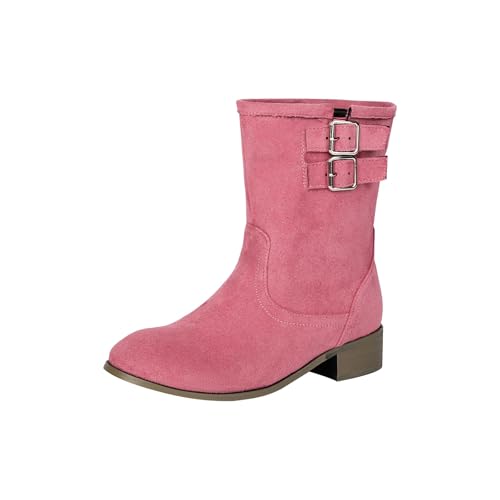 Bottines coupe large en daim pour pieds sensibles rose vintage taille 42