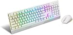 MSI Vigor Backlit RGB Dedicated Hotkeys Anti-Ghosting Mechanical Feel Gaming Keyboard, & Gaming Mouse Combo 7 Lighting Effects, Easy to Clean Keyboard and Mouse (Vigor GK30 Combo White US)