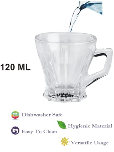 Image of Transparent Glass Coffee, Tea Cup /Mug Model No- B13, Pack of 2