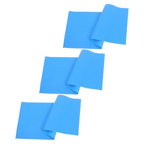 ifundom 3 Piezas Alfombrilla y Escaleras Antideslizante de para Piscina de PVC Azul, Resistente para Escaleras de Piscinas Privadas y Exteriores