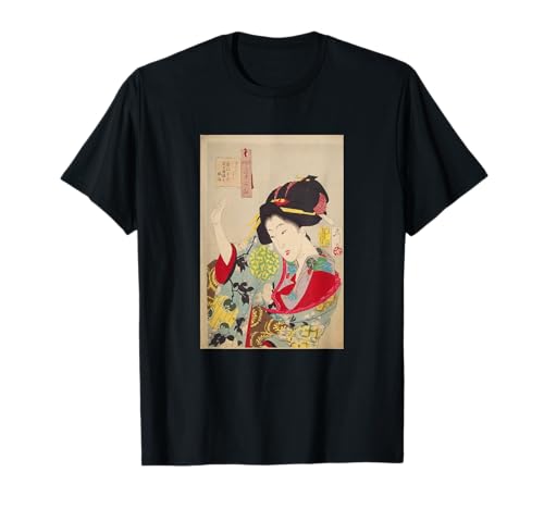 Vintage Woodblock Tee Japanese Graphical Art T-Shirt