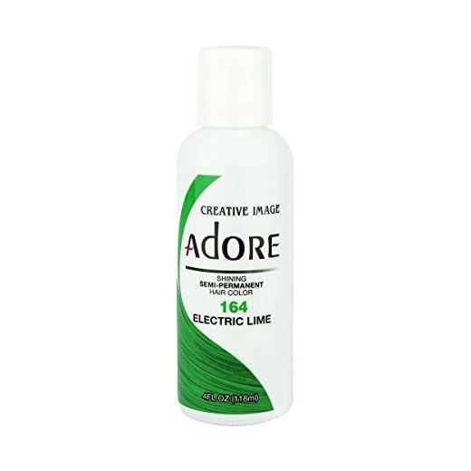 Adore Semi Permanent Hair Color #164 Electric Lime, 4 Fl Oz