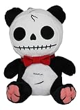Ebros Gift Furry Bones Skeleton Pandie The Voodoo Panda with Red Bow Tie Soft Figurine Collectible 6' Tall Giant Pandas Bears Skulls and Skeletons Themed Furrybones Collection