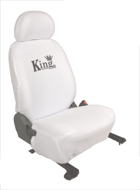 Kingrs Universal Hosiery Removable Seat Cover for Tata Nexon Removable Headrest White