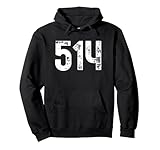 514 Area Code Montreal QC Mobile Telephone Area Code 514 Pullover Hoodie